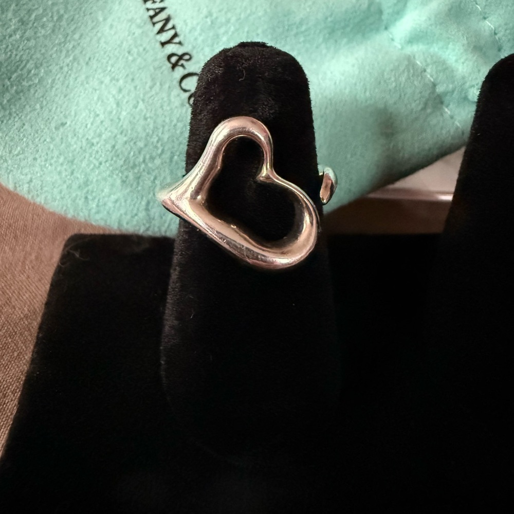 Tiffany & Co. Sterling Silver Open Heart Ring